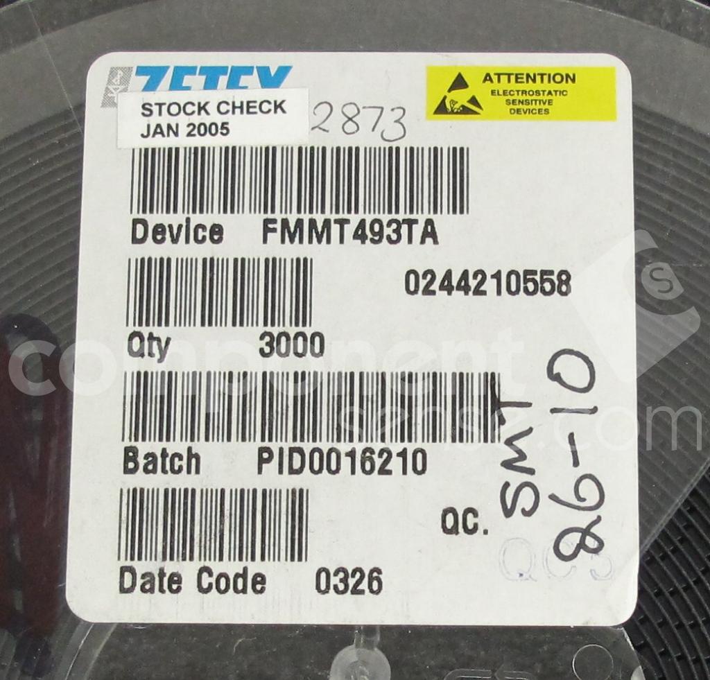 FMMT493TA Zetex Inc, Diodes, Inc. Component Sense
