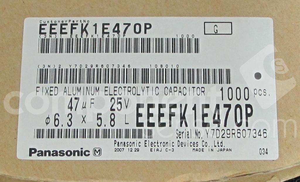 EEEFK1E470P Panasonic Component Sense