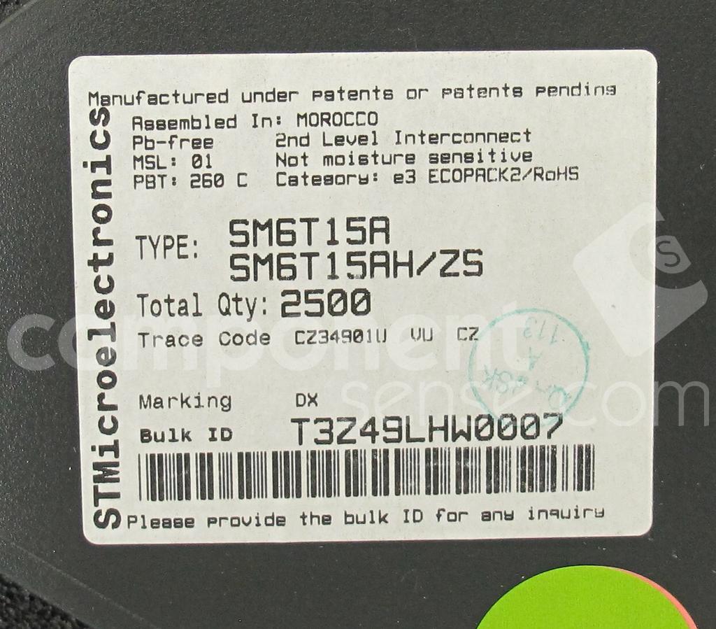 SM6T15A STMicroelectronics | Component Sense