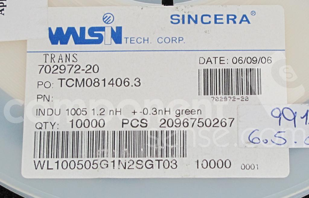 WL100505G1N2SGT03 Walsin Technology Component Sense