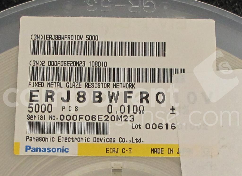 ERJ8BWFR010V Panasonic Component Sense