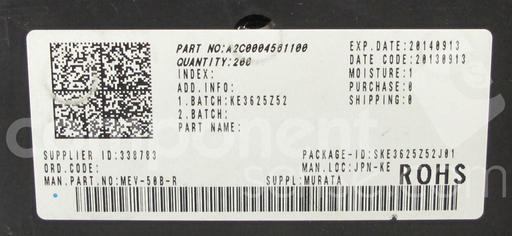 MEV-50B-R Murata | Component Sense