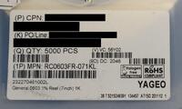 RC0603FR-071KL