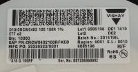 CRCW0402100RFKED