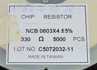NCB 0603X4 5% 330R