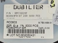 RC0603FR-0722R