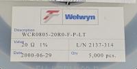 WCR0805-20R0-F-P-LT