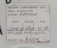 CR0805F-270RBI