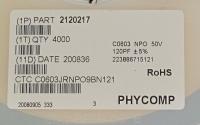 C0603JRNPO9BN121